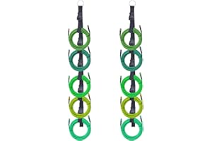 NICENEEDED 2 PCS Extension Cord Organizers, Storage Garage Extension Cord Holder with 5 Slots, Black Cord Organizer Straps fo