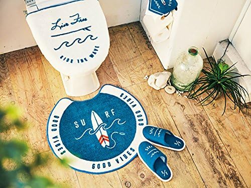 Amazon カリフォルニアン トイレマット フタカバー スリッパ 3点セット サンファインビーチ ライブフリー Fl 31 ウォシュレットタイプ トイレマットセット サーフィン サーフ系 西海岸インテリア もようがえ おしゃれトイレ 男前トイレ 丸洗い 西海岸雑貨