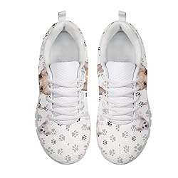 Wanyint Cute Dog Paw Print Women Sneakers Chihuahua