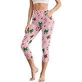 Poetesant Capri Leggings for Women Athletic Yoga Pants Breathable Yoga Leggings for Workout Gym