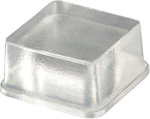Self-Stick Square Rubber Bumper Pads for Furniture and Electronics .780" inches (19.8 mm) x .380" inches (9.7 mm) - 25 pack - BS04 Clear