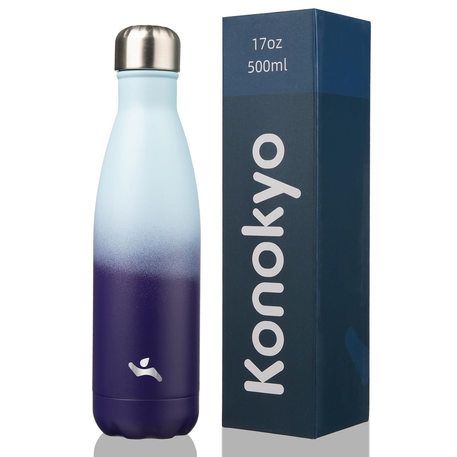 Photo 1 of Konokyo Insulated Water Bottles,17 oz Double Wall Stainless Steel Vacumm Metal Flask for Sports Travel,Ocean Dream