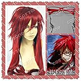 Black Butler Grell Sutcliff Cosplay Wig +Free Red Glasses Free Wig Cap WIG29RD+G‏