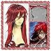Black Butler Grell Sutcliff Cosplay Wig +Free Red Glasses Free Wig Cap WIG29RD+G‏
