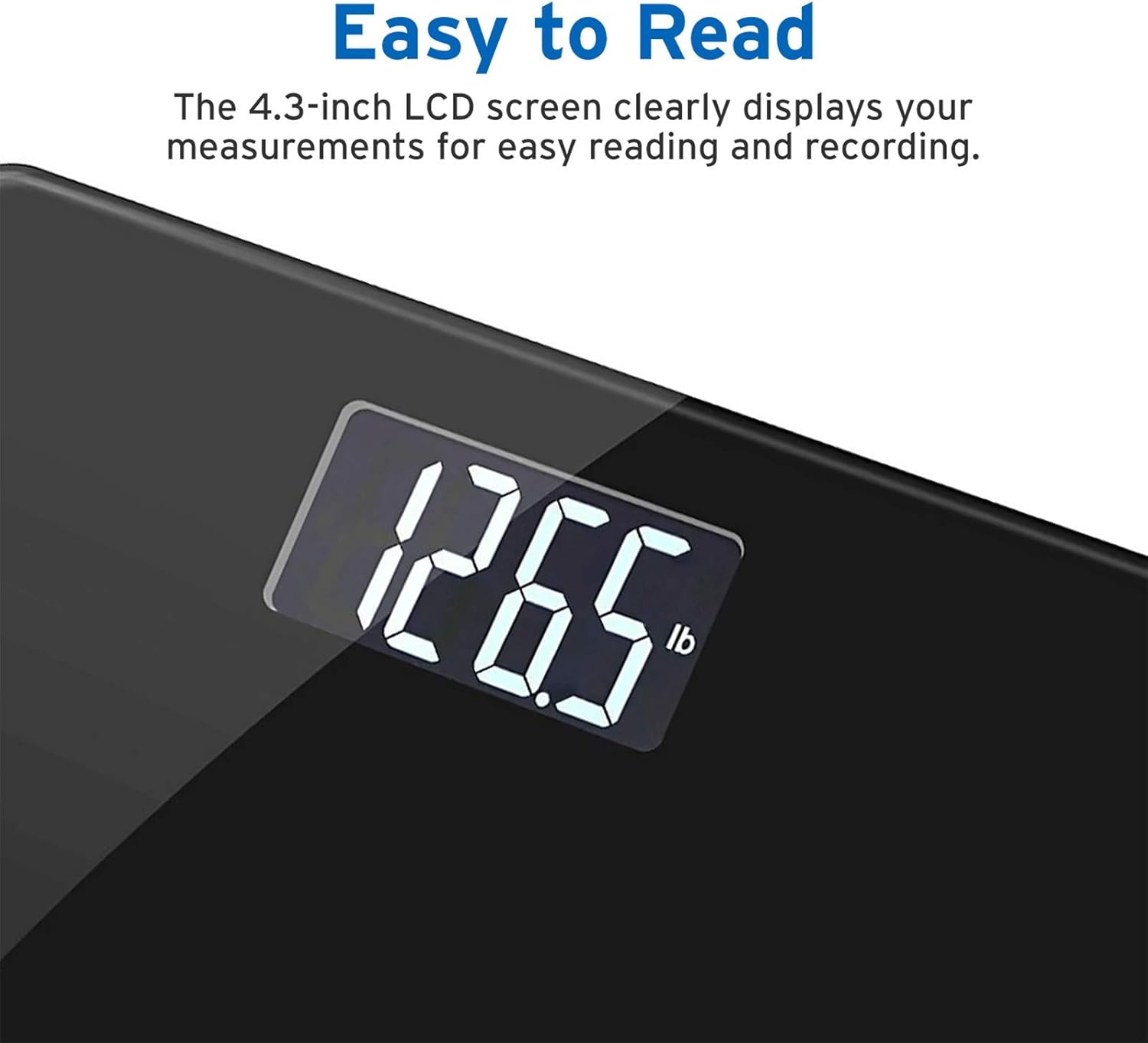 Etekcity High Precision Digital Body Weight Bathroom Scale with Ultra Wide Platform and Easy-to-Read Backlit LCD, 440 Pounds: Health & Personal Care