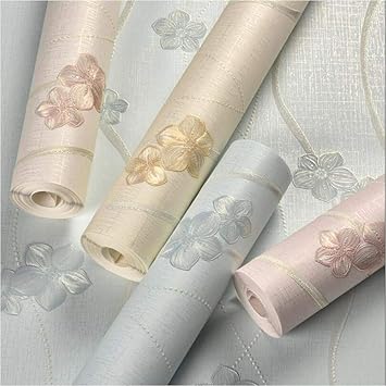 Amazon Co Jp かわいい小さな花の壁紙3dピンクブルーイエローベビーガールベッドルーム花柄壁紙結婚式の装飾壁紙 スポーツ アウトドア