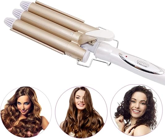 Chunse Hair Curlers Triple Barrels Deep Hair Curling Waver Iron