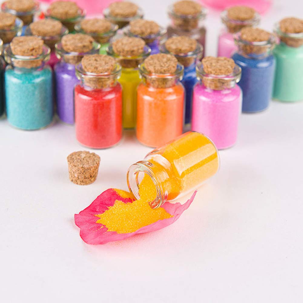 DIY Arts Crafts Kit, Sand Art Bottles Arts and Crafts Party Set for Kids, 20 Bottles, 10 Bags of Sand, Beach Seashells