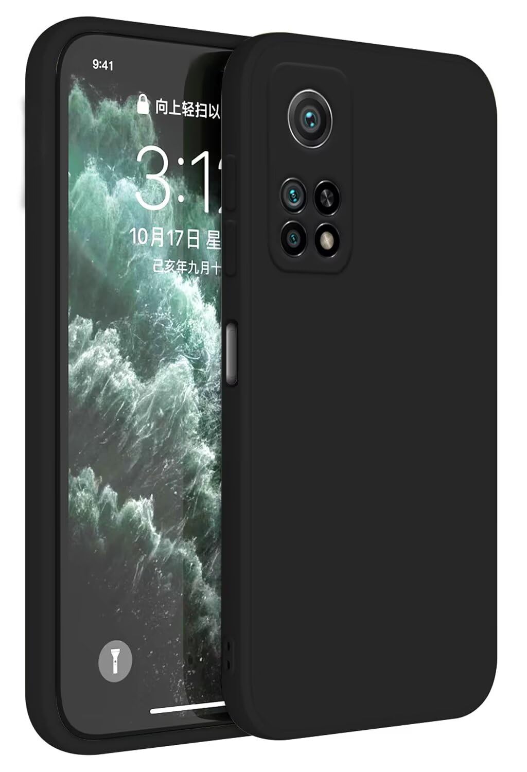 Topme Case Design for Xiaomi MI 10T 5G / Xiaomi MI 10T Pro 5G (6.67" Inches) Cover, Tpu Silicone Case Skin Protector - Black — image 1