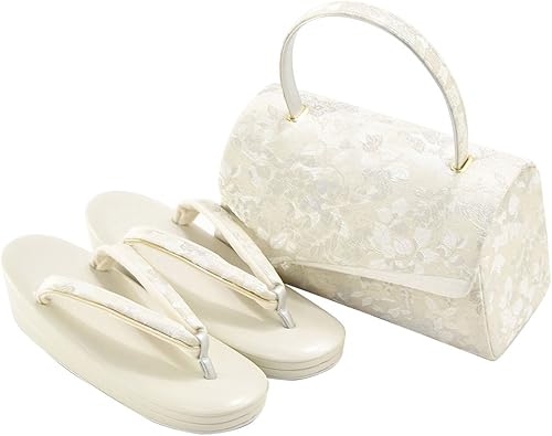 Amazon 草履 バッグ フォーマル 日本製 なごみや かぶせ帯地草履バッグセット Ll 全6種 留袖 訪問着 色無地用 レディース 2l C 10椿藤シルバー ノーブランド品 下駄 草履