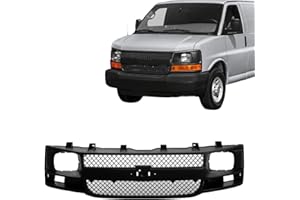 TITANIUM PLUS AUTOPARTS Front CHEVROLET Express Grille Grill - Gray Compatible With CHEVROLET 2003-2014 Express 1500 & 2003-2021 2500 3500 &2009-2021 Express 4500 GM1200538