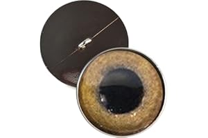 10mm - 30mm Light Brown Tropical Owl Inspired Button Eyes Sew On Shanks with Loops (30mm)