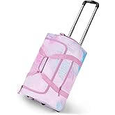 Choco Mocha Girls Fade Pink Suitcase with Wheels Kids Purple Rolling Duffle Bag for Camping Teen Girls Toddler Luggage Bag for Travel, 22inch
