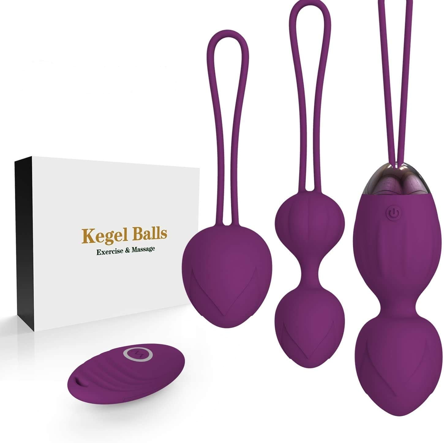 Kegel Exercise Weights Improve Women's Bladder Control - Doctor Recommended Kegel Balls for Tightening & Pelvic Floor Exercises for Beginners & Advanced - Massage Ball & Ben Wa Ball 2 in 1 by RFY Toys