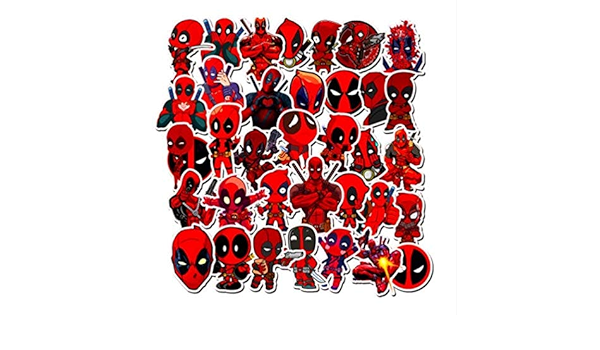 ayuv Cartoon Cute Marvel Deadpool Stickers Superhero Decal ...