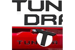 KINGBOO Tailgate Insert Letters 3D Raised Rear Emblems, ABS Plastic Inserts with Adhesive Compatible with Tundr 2022-2023 Truck Accessories Badge (Gloss Black)