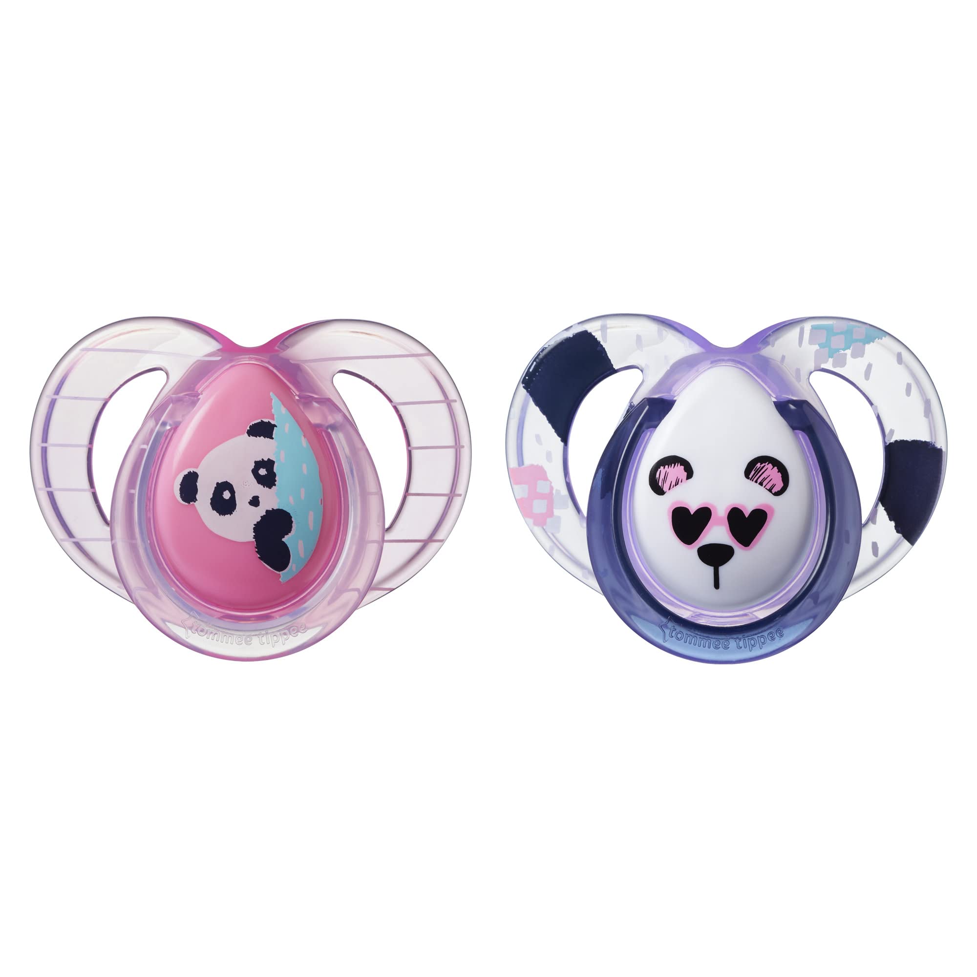 Tommee Tippee Anytime Soothers, 6-18m, 2 Pack, Symmetrical Orthodontic Design, BPA-Free Silicone, Colours May Vary
