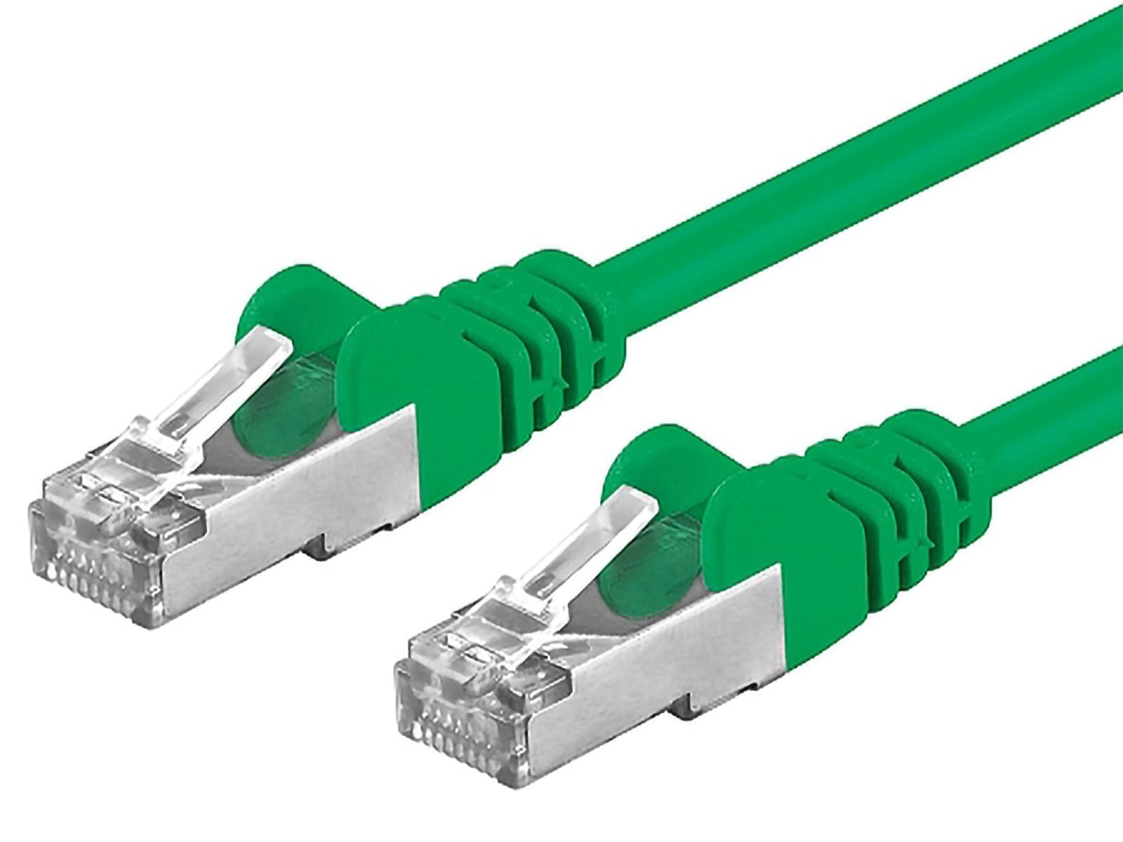 Premium Cord Patch Cable CAT6a S-FTP, RJ45-RJ45, AWG 26/7 1m Colour Green