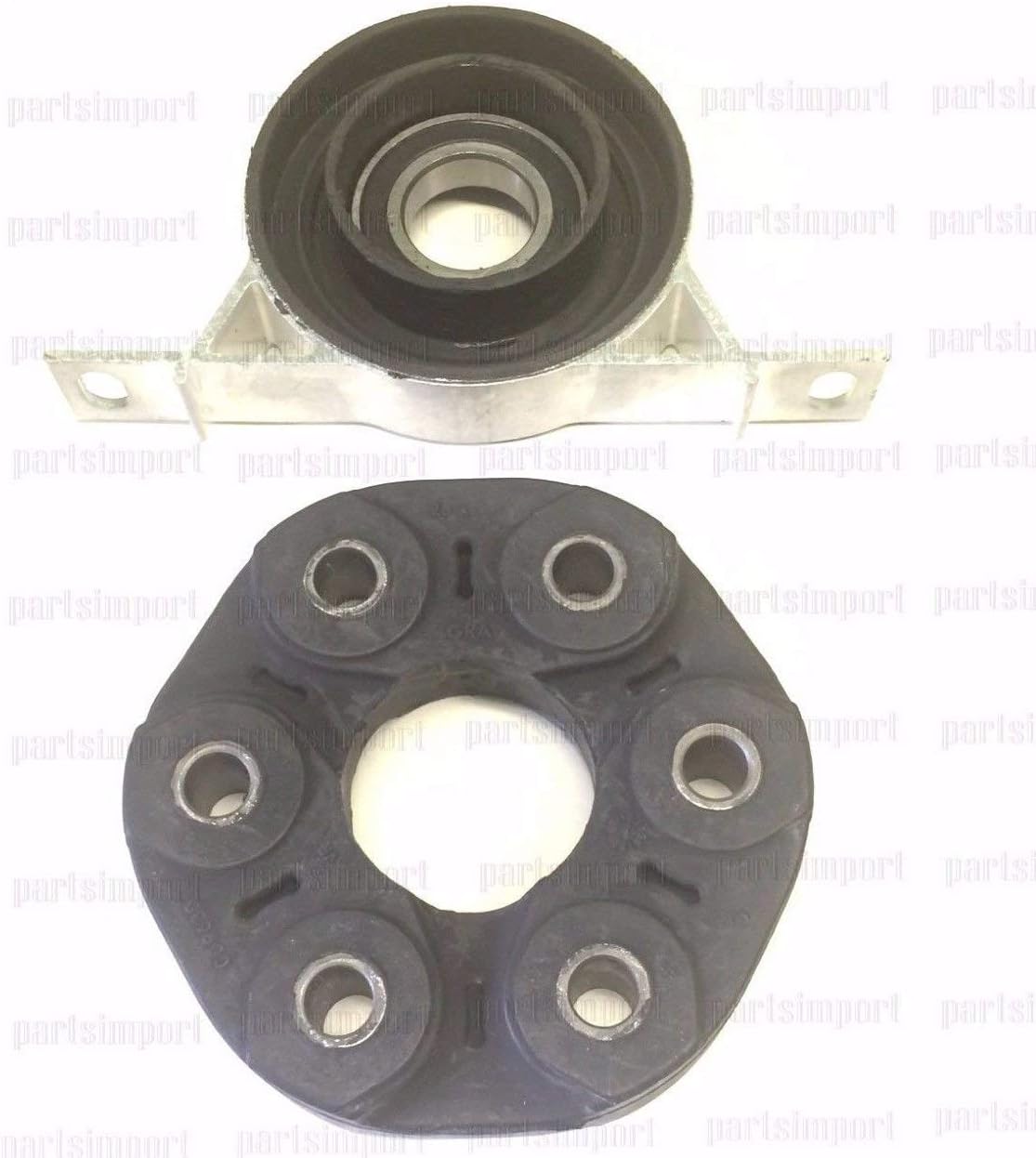Driveshaft Center Carrier Support with Bearing + Flex Disc Guibo Joint Kit for BMW