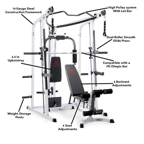 Workout Marcy Weight System Marcy SM-4903 Smith Machine And Bench