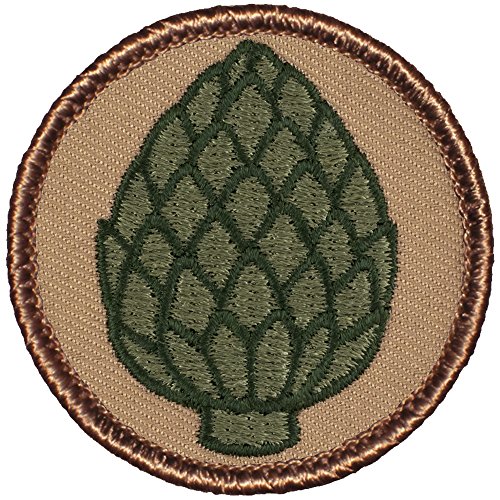 Artichoke Patrol Patch - 2" Diameter Round Embroidered Patch