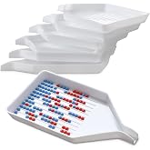 FEBSNOW 6PCS Diamond Art Painting Trays, Plastic Rhinestone Sorting Plate | Sturdy Plastic, For DIY Craft Enthusiasts, Quick Rhinestone Sorting, Thickened Small Size of 3.8x2.2 Inches