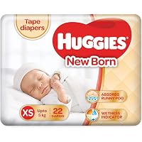 Huggies New Born Taped Diapers (22 Counts)