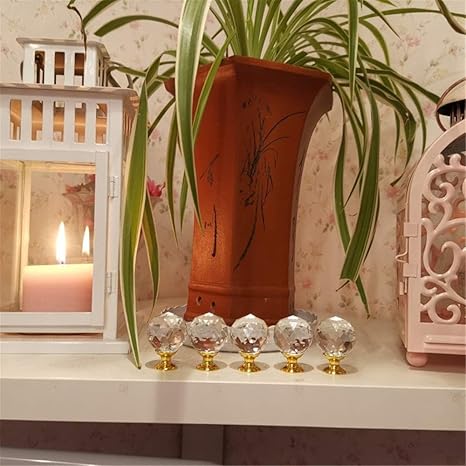 YAzNdom Türgriff 30MM, Kreisförmige Diamantkristall Geometrischen