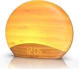 REACHER Sunrise Alarm Clock Wake Up Light 26 Sounds 0-100% Dimmer Night Light