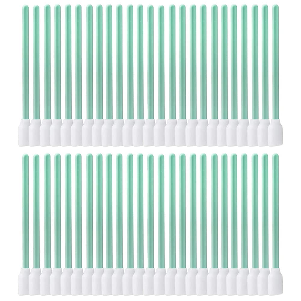 WAenZeeNH 50 Pcs 5" Square Rectangle Foam Cleaning Swab Sticks Foam Swabs Foam Tip Cleaning Swabs for Cleaning Printer Roland Optical Equipment