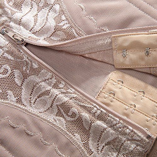 Shymay Women's Zipper Closure Hi-Waist Tummy Control Panties, Nude, Tag size 2XL=US size X-Small