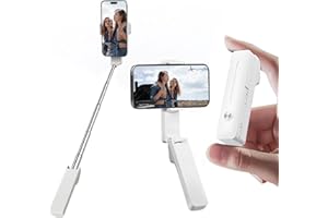 yAyusi Extendable Mini Selfie Stick for iPhone, Pocket Size Portable Selfie Stick with Remote, Compact Phone Stand with Phone