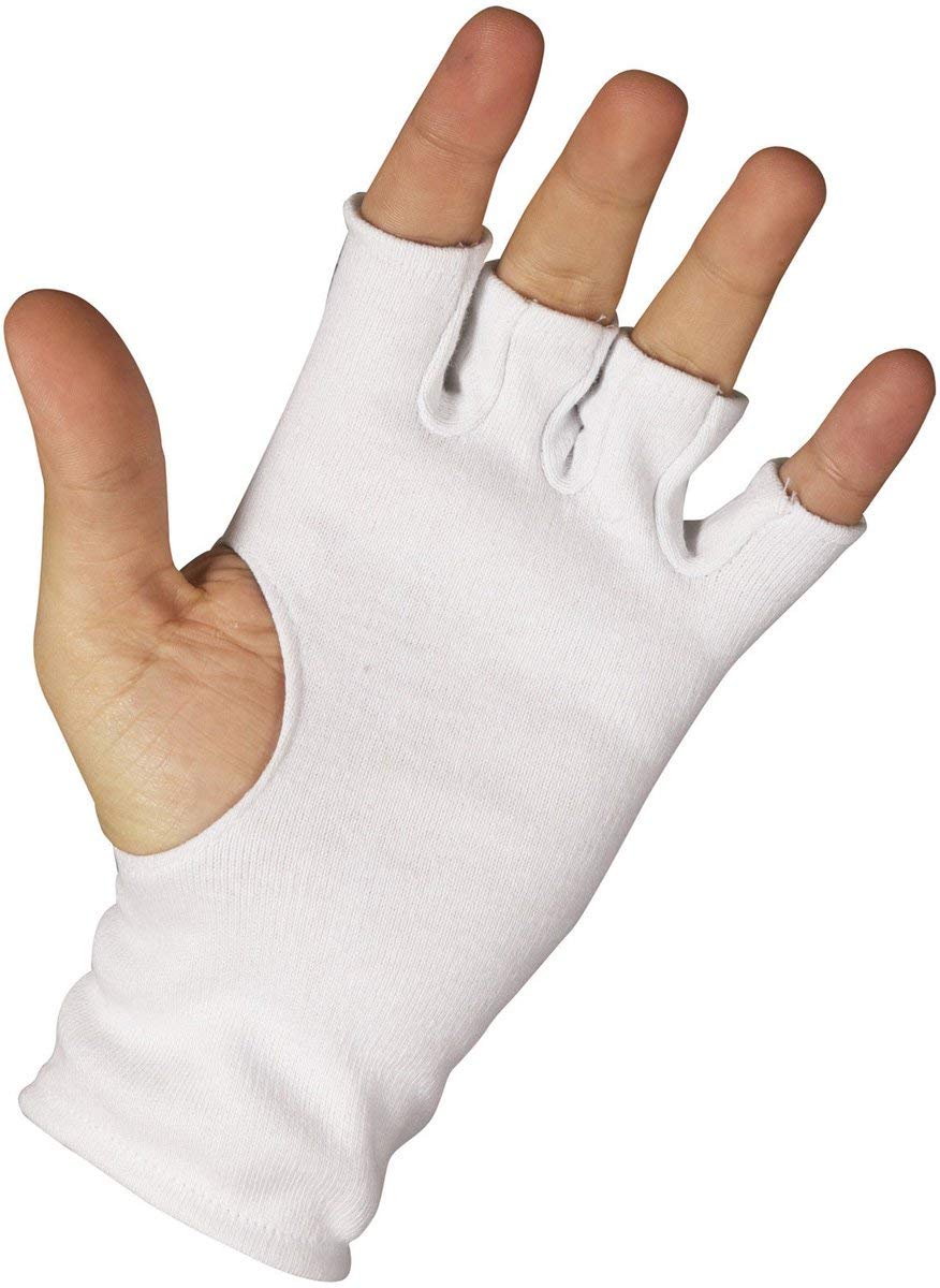 ND Sports Women's Fingerless Cotton Cricket Inner Gloves (Men's Half Finger)