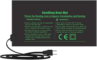 RIOGOO Heizmatte Wärmematte für Sämling Germination und Haustier,Wasserkultur-Samen-Reptil-Betriebsheizungs-Auflage mit Abschaltschutz sicher und haltbar 24 * 52cm CER bestätigt