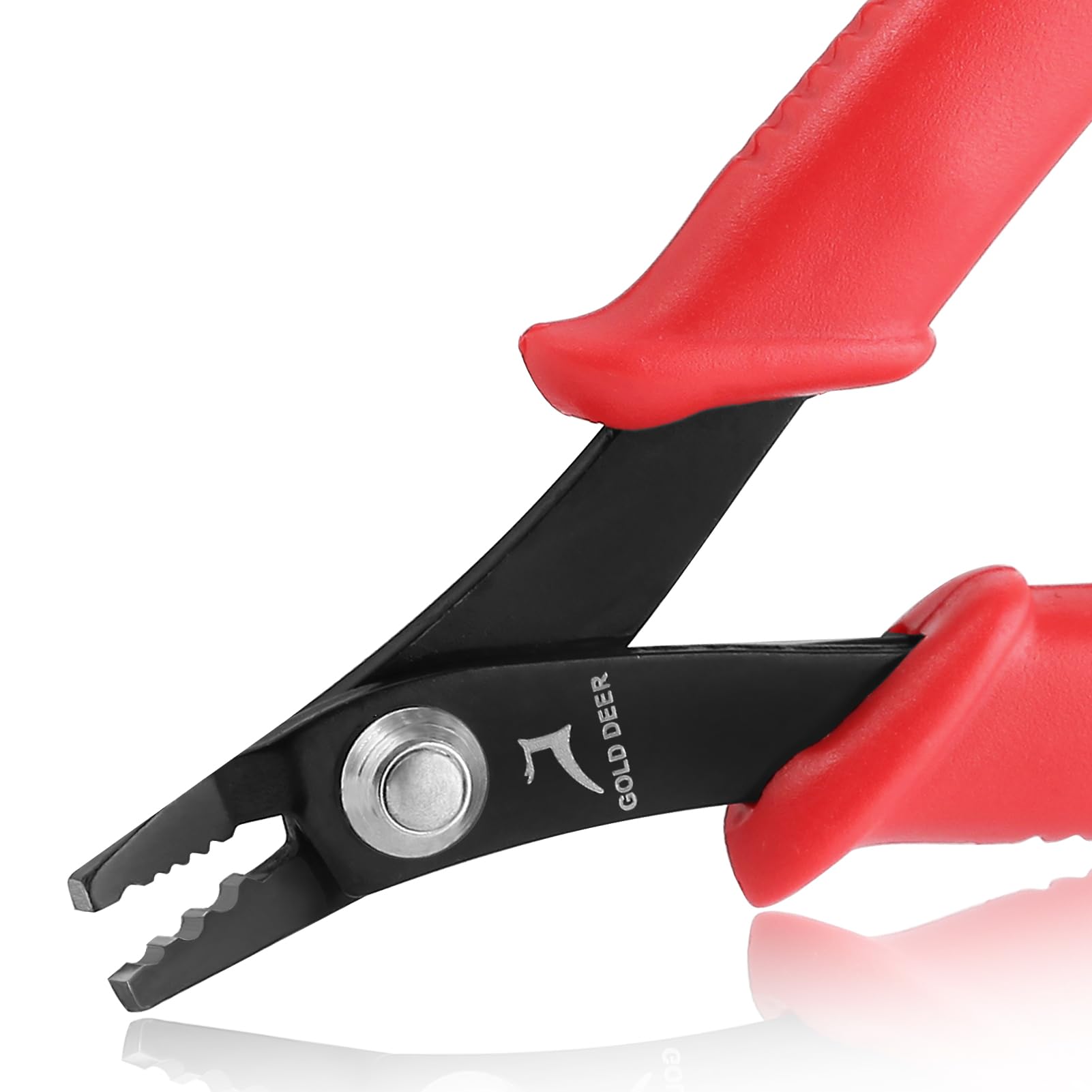 GOLD DEER 5 Inches Bead Crimping Pliers Mini Crimping Tool Bead Crimper Pliers with Bent Jaw 2 Notches Jewelry Crimper Plier Micro Tube Beads Crimper for 2mm&3mm Beads Jewelry Making DIY Crafts Making