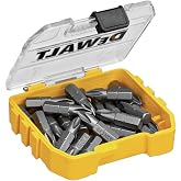 DEWALT Screwdriver Set, Phillips #2, 1-Inch, 25-Piece (DWAF2002B25), Yellow | Connectable Accessory Storage System, Patented Bit-Bar Design, Clear Lid, Clip Latch for Secure Closing