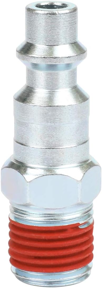 WYNNsky Industrial Air Plug Set, 1/4 Inch Body Size, 1/4 Inch NPT Male Threads Size, 5 Piecess Steel Air Compressor Accessories Fittings - - 
