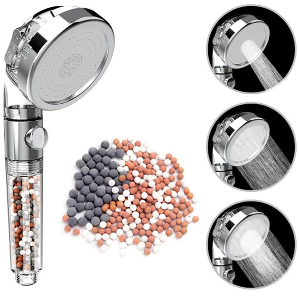 Mineral Balls Negative Ion Replacement Bio-Active Stone Packs Ionic Shower Head Beads Ion Mineral Ball for Stone Shower Head Hard Water Softening Filtration Impurities and Hard Water (18)