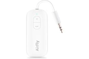 Twelve South AirFly Duo Bluetooth 5.0 Transmitter for TV/Airplane to 2 Wireless Headphones – Wireless Adapter for AirPods, Airplane, Car, Gym, Home, Use with Any 3.5 mm Audio Jack
