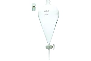 DONLAB 5000ml Glass Conical Separatory Funnel wth Glass Stopcork