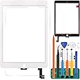 for iPad Air 2 Touch Screen Replacement for iPad Air 2nd Gen 9.7 Screen Replacement A1566 Digitizer Sensor A1567 Touch Digitizer Panel Glass No Home Button Repair Parts(No LCD,No Instructions) White