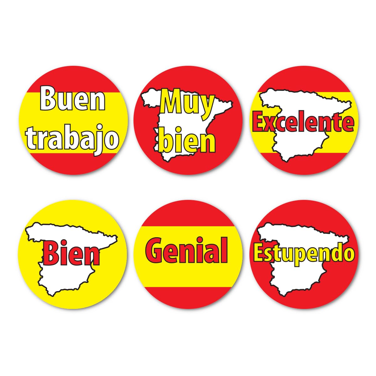 Sticker Factory Spanish Language Reward Stickers. 880 x 15mm stickers per pack.