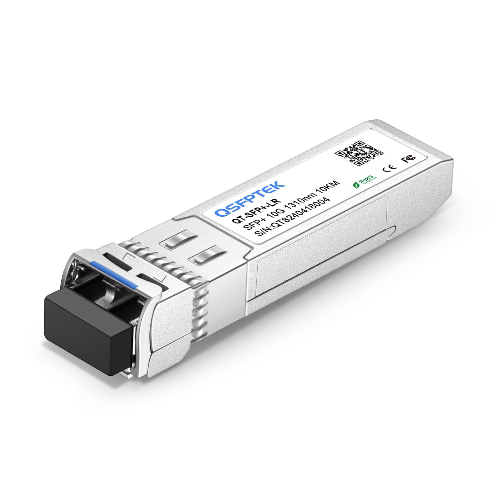 QSFPTEK 10G-LR 10km SFP+ Module 10GBASE-LR 1310nm 10km DDM LC 10gb SFP+ Transceiver for Cisco SFP-10G-LR, Ubiquiti UF-SM-10G, Mikrotik, Netgear, Zyxel, Qnap NAS, D-Link, and Other Open Switches