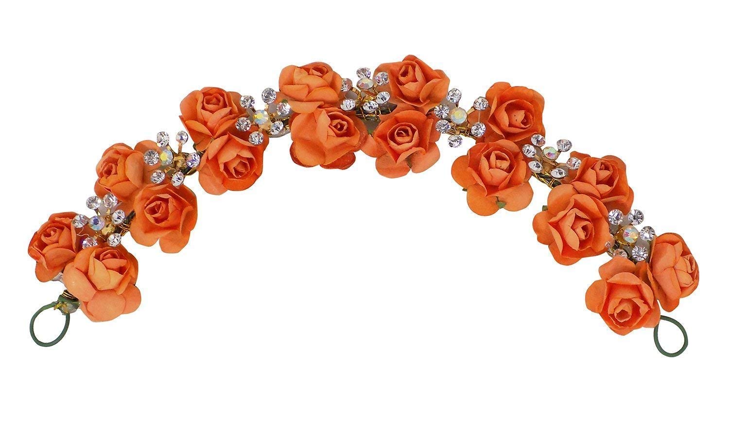Morges New Style Bridal Flower Hair Bun Gajra Accessories For