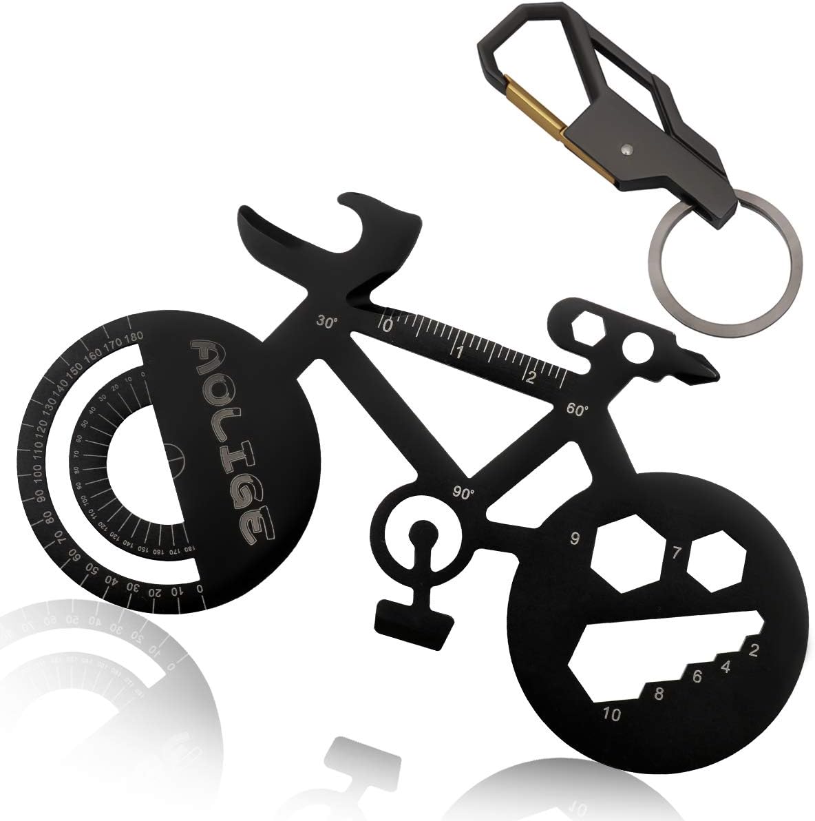 Bike Bicycle Shape Multitool Gadgets Stainless Multi Tool Card with Key