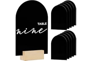 JINMURY 4x6 Inch Blank Black Arch Acrylic Sign | 10 Pack Arch Acrylic Blanks Acrylic Sheet 1/8 inch Thick, DIY Acrylic Arch T