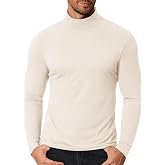 COOFANDY Men's Slim Fit Mock Turtleneck T Shirt Casual Basic Knitted Long Sleeve Pullover Sweater