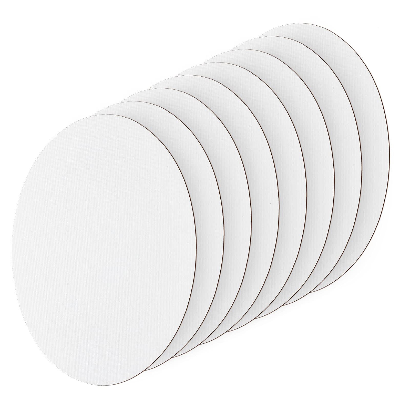 NBEADS 8 Pcs Oval Painting Canvas Panels, Blank Canvas Drawing Boards for Oil & Acrylic Painting Students Artist Hobby Painters and Beginners, 30x20cm