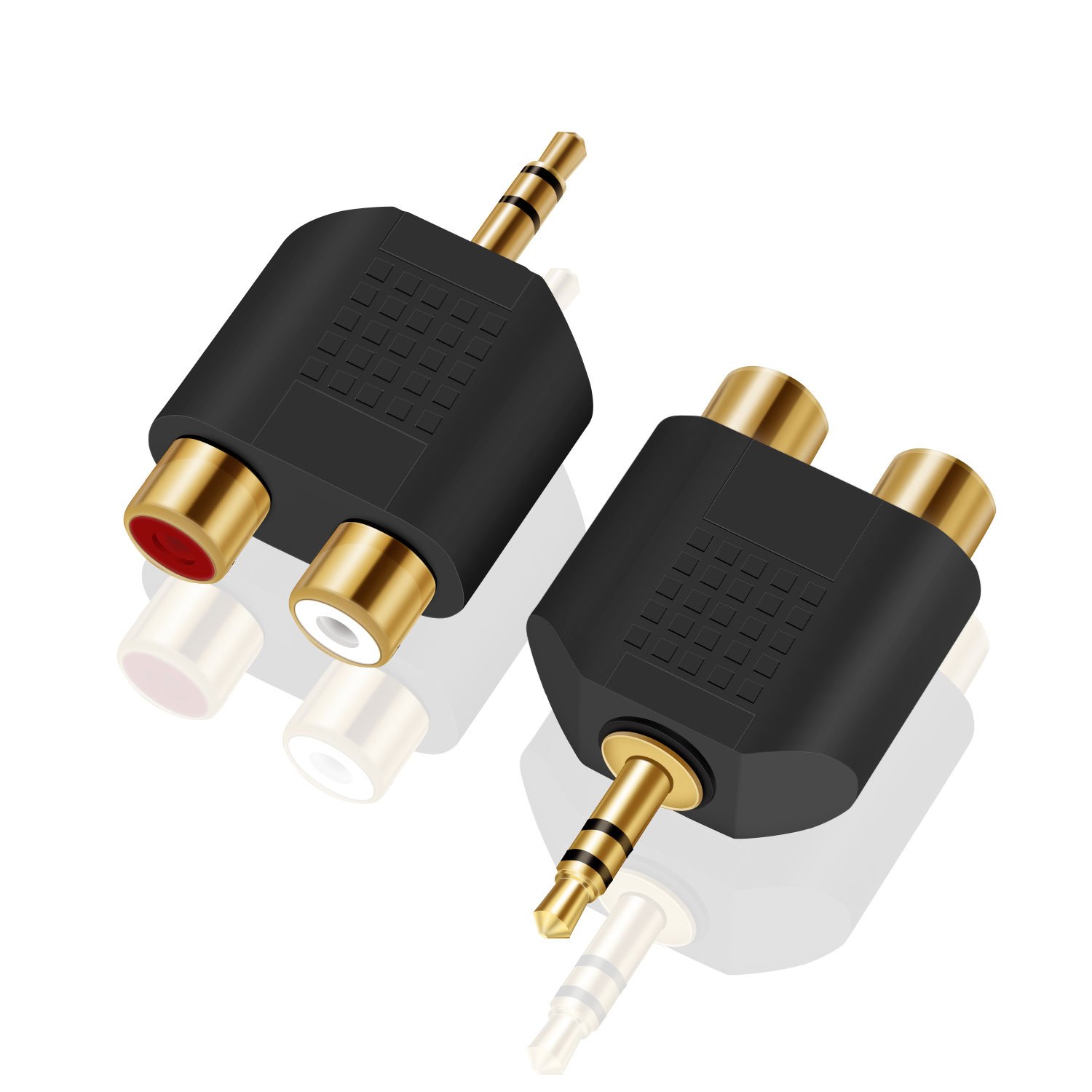 Photo 1 of ANDTOBO 3.5 mm TRS to Dual RCA F (2-Pack), 3.5mm Stereo Male to Dual RCA Female Audio Breakout Adapter