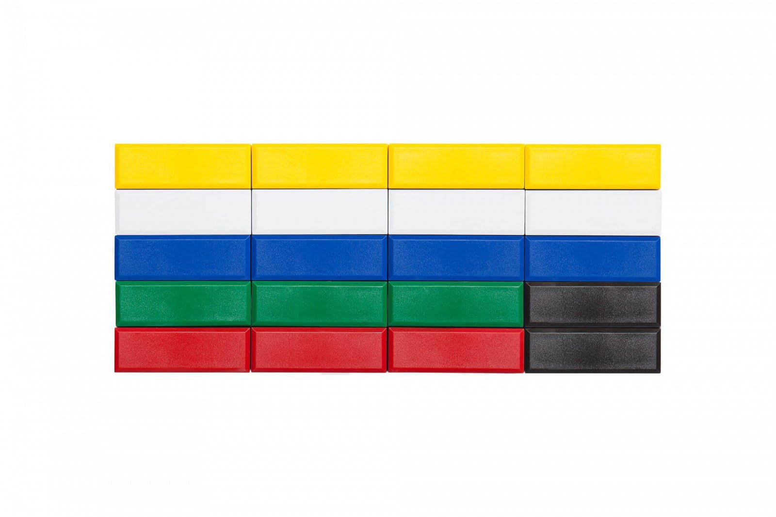 MAUL 1 kg Maulpro High Quality Rectangular Magnet for Whiteboards - Assorted Colours (Pack of 20)